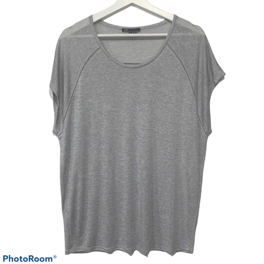 Vince Knit Top Lightweight Sz M Gray - Picture 9 of 10